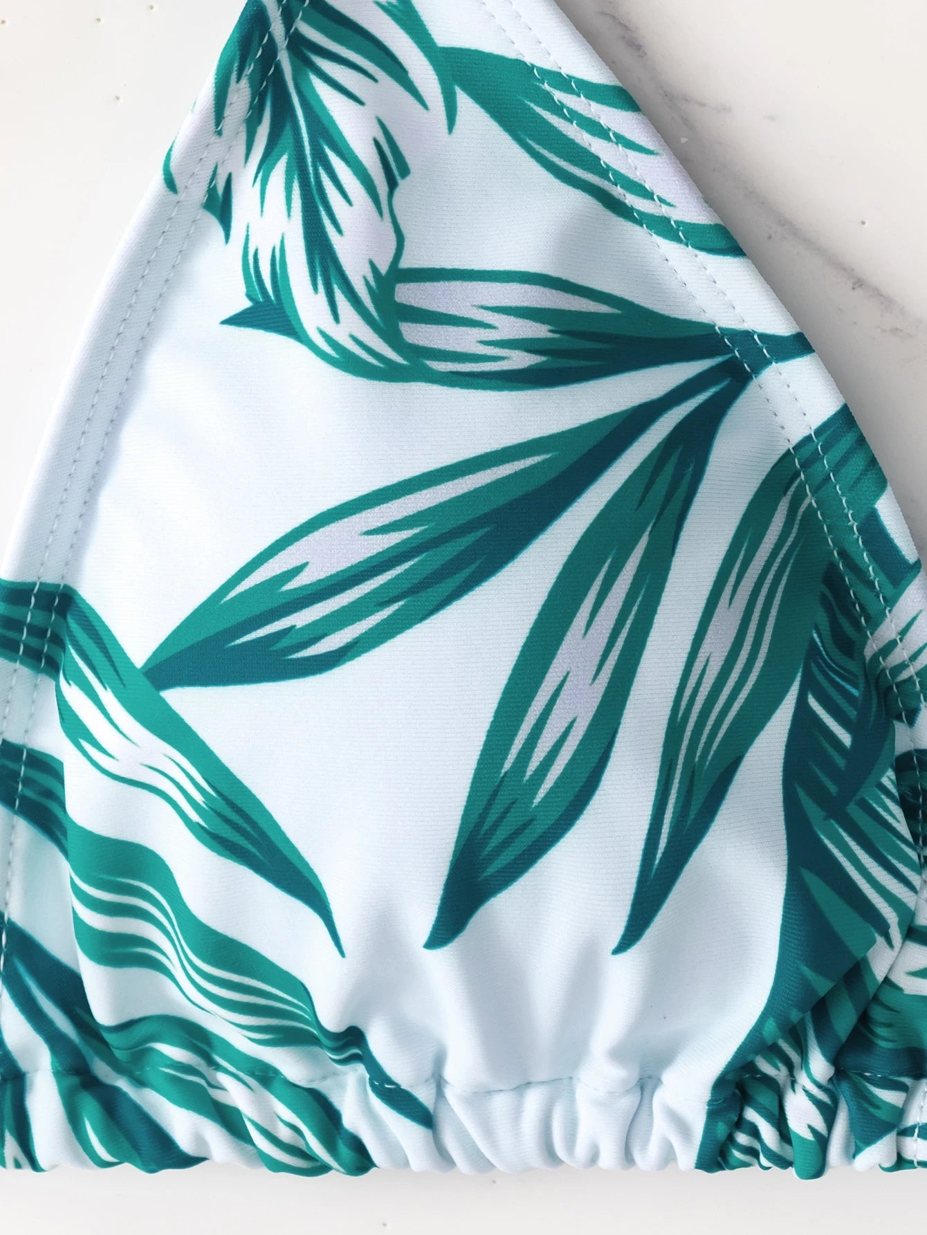 Swimsuits For Woman Summer Beach 3packs Random Tropical Print Halter Drawstring Side Bikini