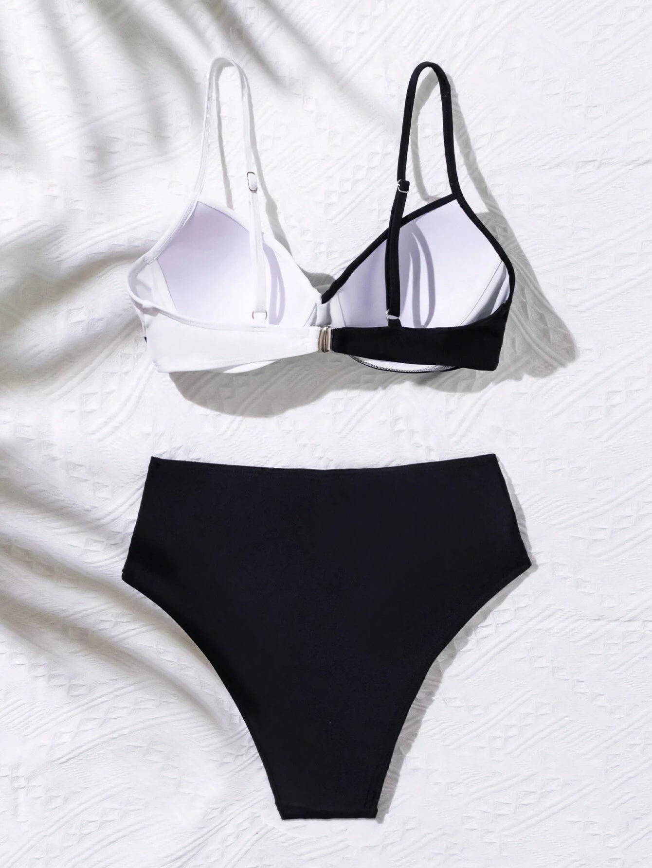 Swim Summer Beach Women's Colorblock Cross Detail Bikini Set