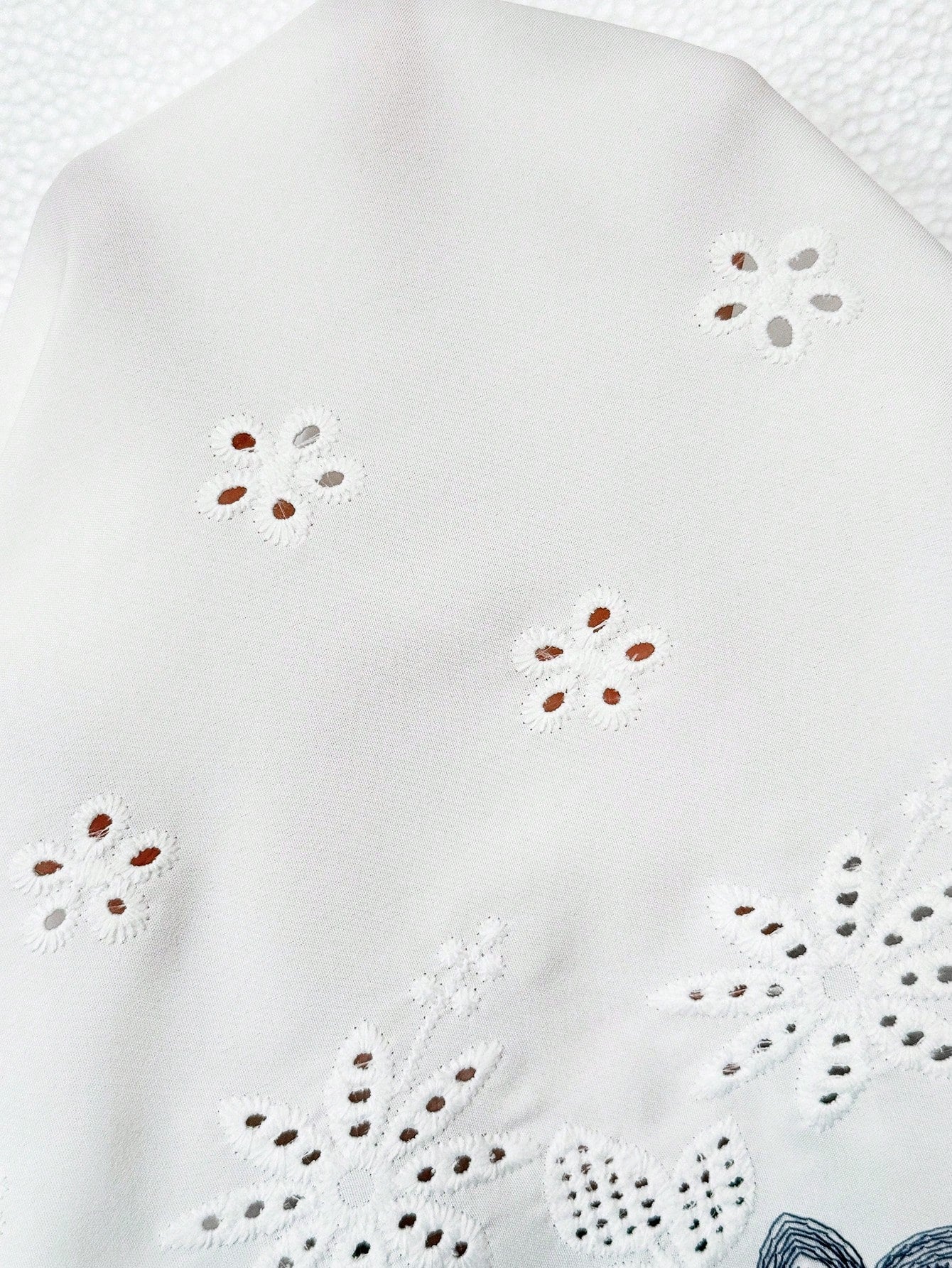 Women's Vacation Vibe Embroidered Faux Linen Women Short Top Blouse.