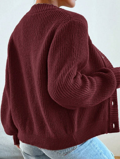 Women's  Solid Button Front Cardigan.