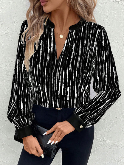 Women's Long Sleeve Elegant Office Work Blouse For, Spring/Summer.
