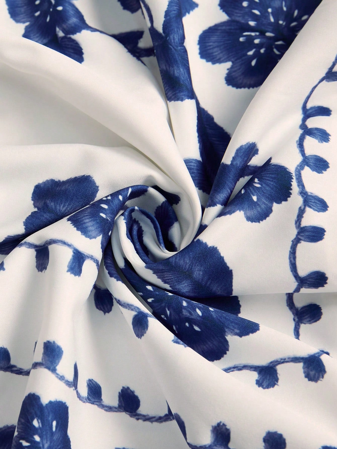 Women's Casual Blue & White Floral Graphic Printed Sleeveless Mini Dress, Rave Outfits Festival Summer Dresses