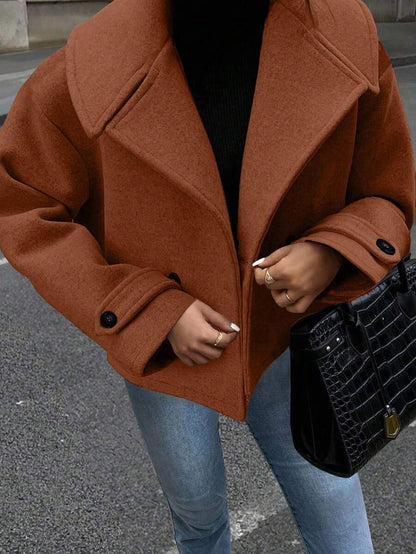 Women's Front Button Long Sleeve Casual Jacket