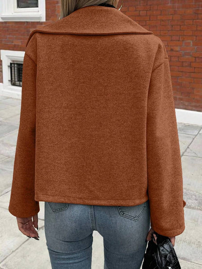 Women's Front Button Long Sleeve Casual Jacket