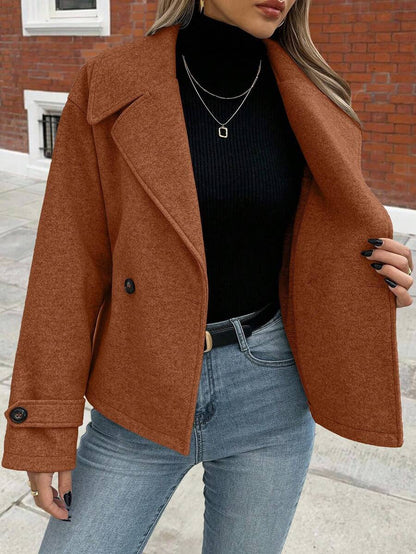 Women's Front Button Long Sleeve Casual Jacket
