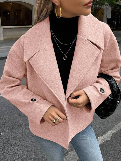 Women's Front Button Long Sleeve Casual Jacket