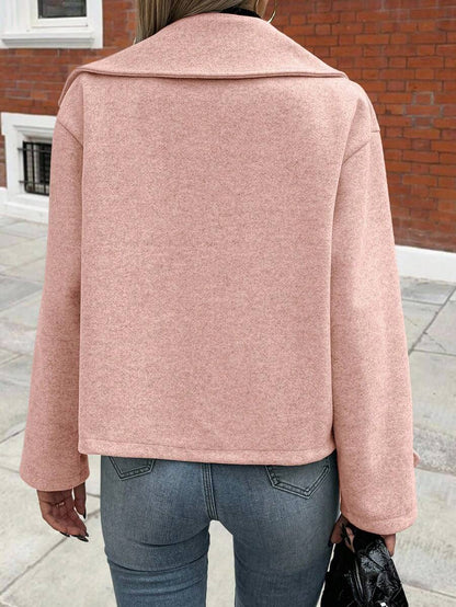 Women's Front Button Long Sleeve Casual Jacket