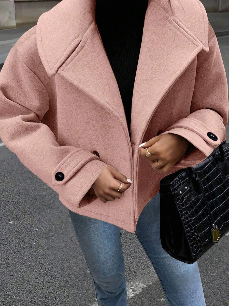 Women's Front Button Long Sleeve Casual Jacket