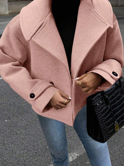 Women's Front Button Long Sleeve Casual Jacket