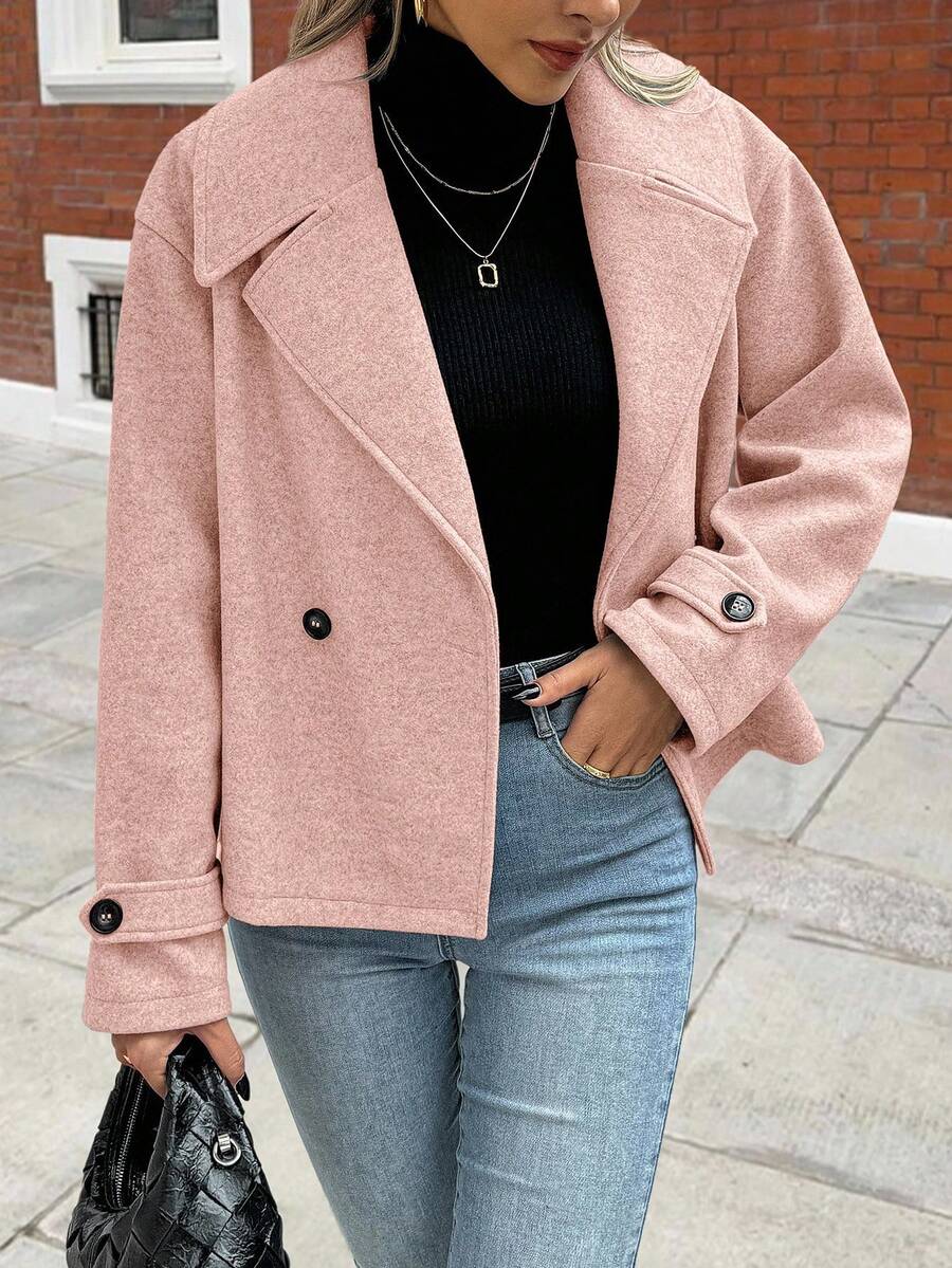 Women's Front Button Long Sleeve Casual Jacket