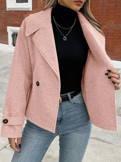 Women's Front Button Long Sleeve Casual Jacket