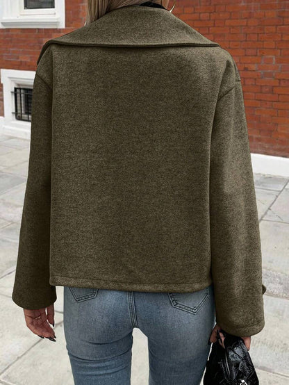 Women's Front Button Long Sleeve Casual Jacket