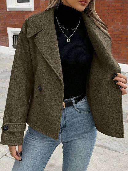 Women's Front Button Long Sleeve Casual Jacket