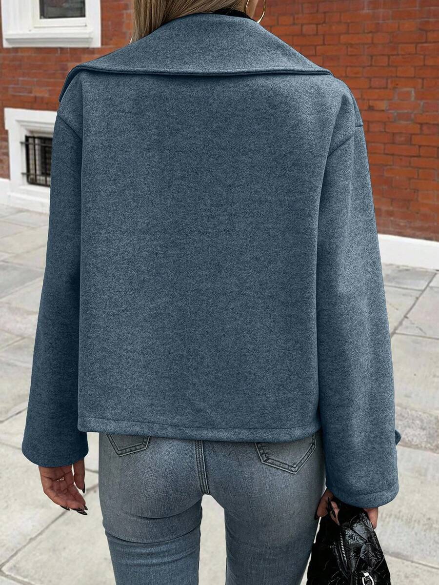 Women's Front Button Long Sleeve Casual Jacket