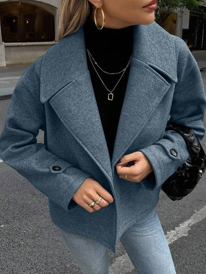 Women's Front Button Long Sleeve Casual Jacket
