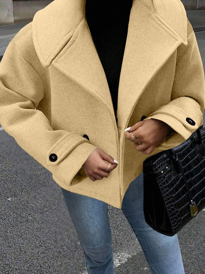 Women's Front Button Long Sleeve Casual Jacket