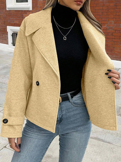 Women's Front Button Long Sleeve Casual Jacket