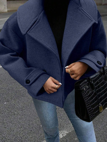 Women's Front Button Long Sleeve Casual Jacket