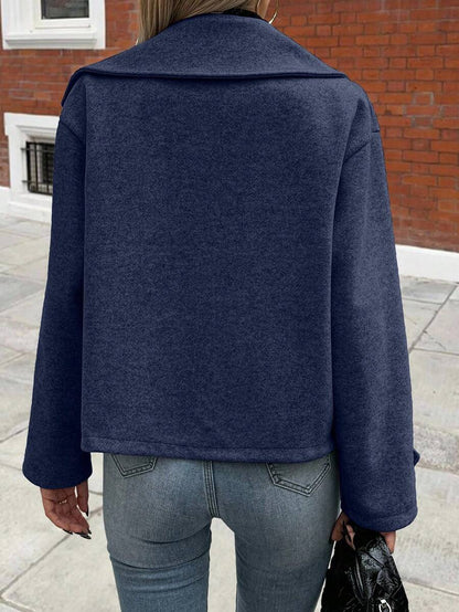 Women's Front Button Long Sleeve Casual Jacket