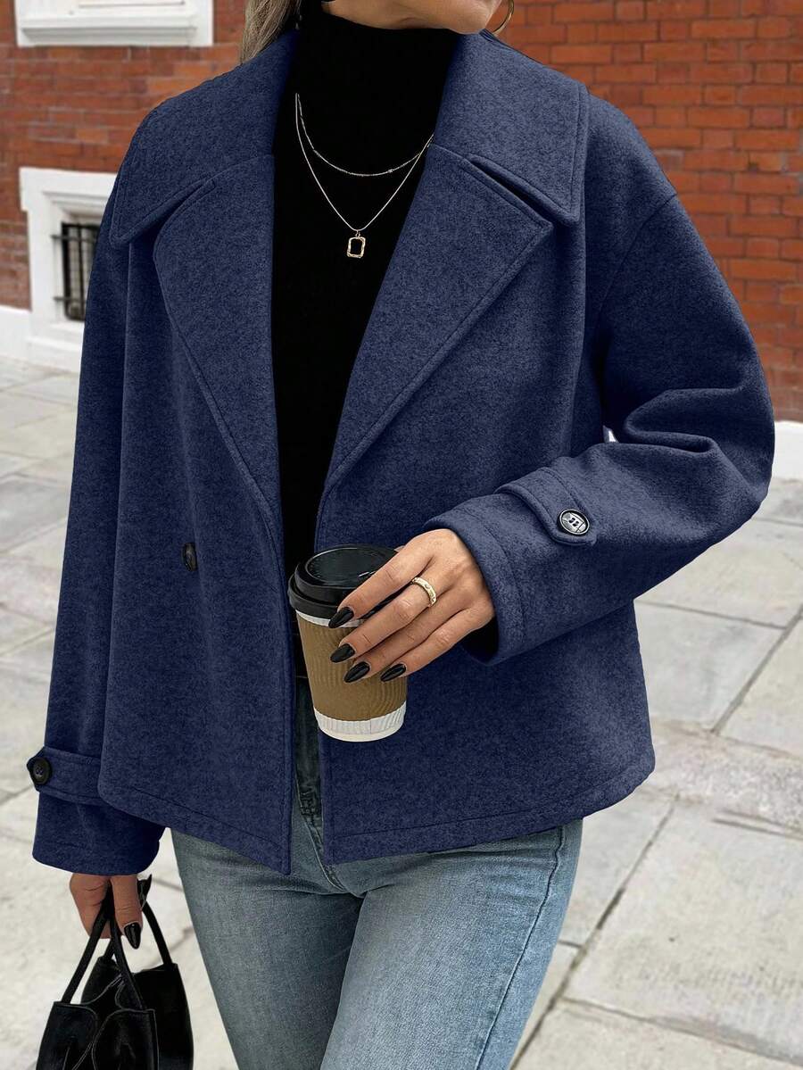 Women's Front Button Long Sleeve Casual Jacket