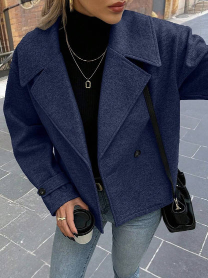 Women's Front Button Long Sleeve Casual Jacket