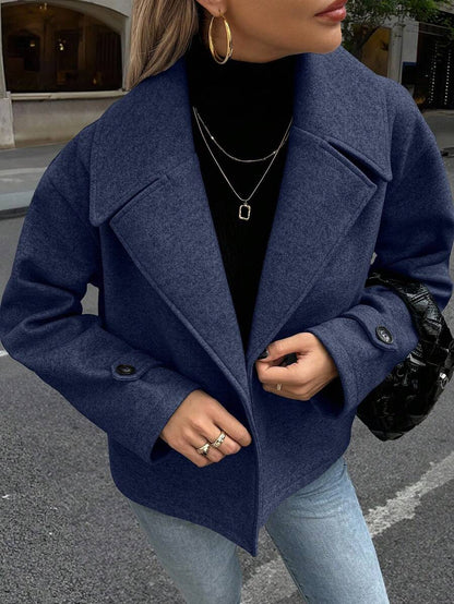 Women's Front Button Long Sleeve Casual Jacket