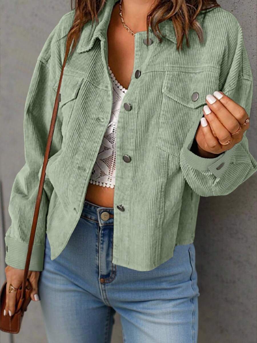 Women Casual Solid Color All-Match Jacket