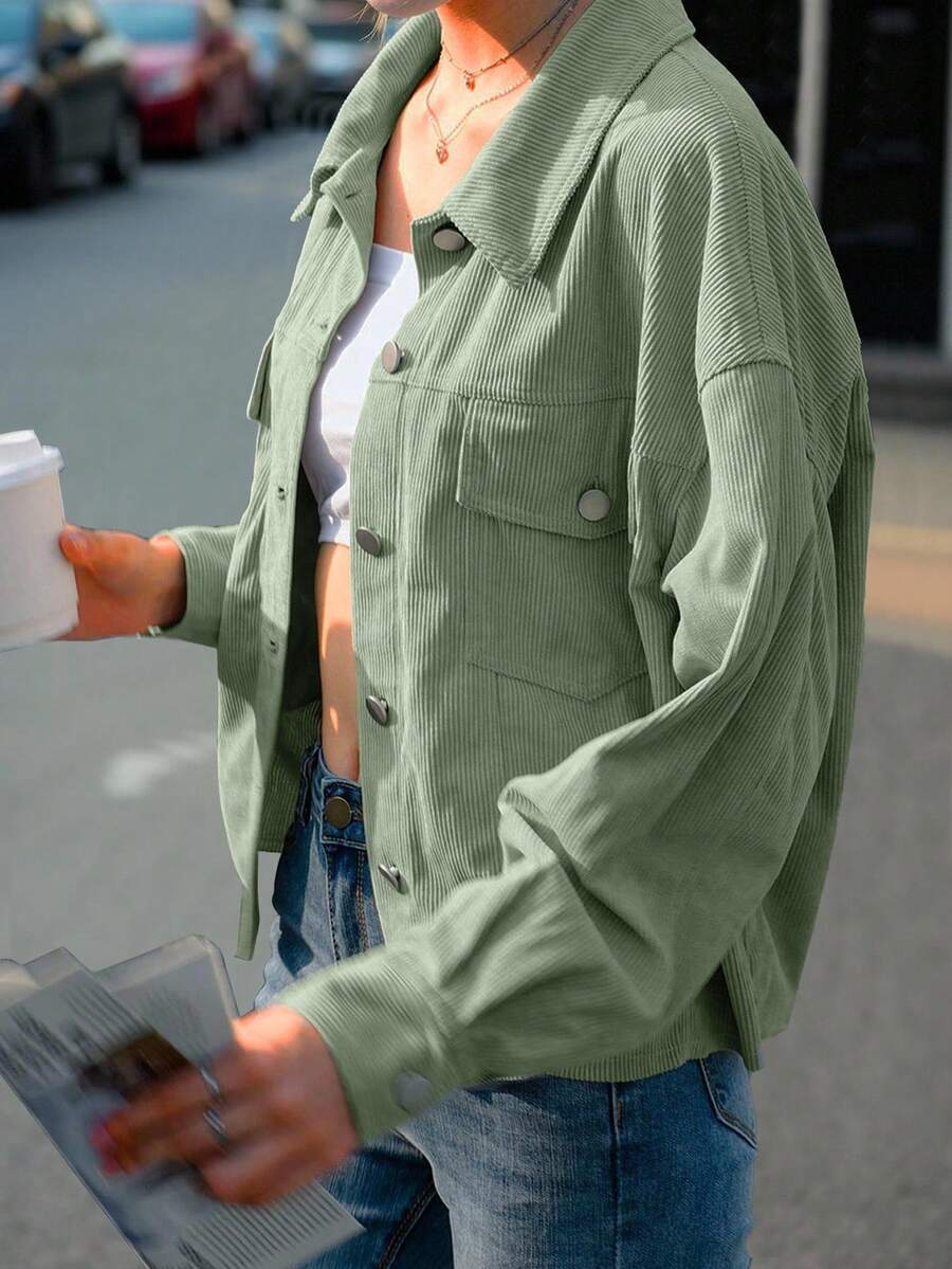 Women Casual Solid Color All-Match Jacket