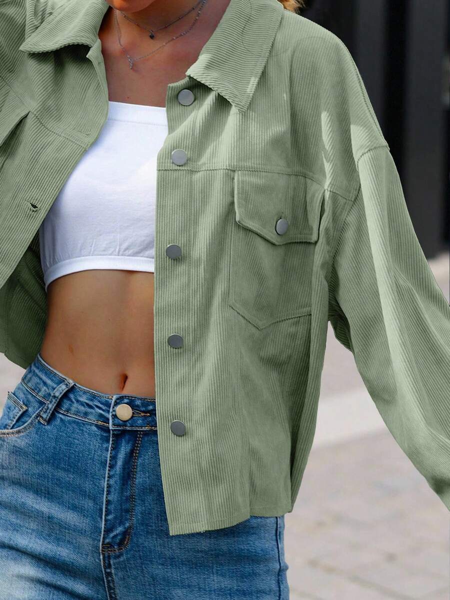 Women Casual Solid Color All-Match Jacket