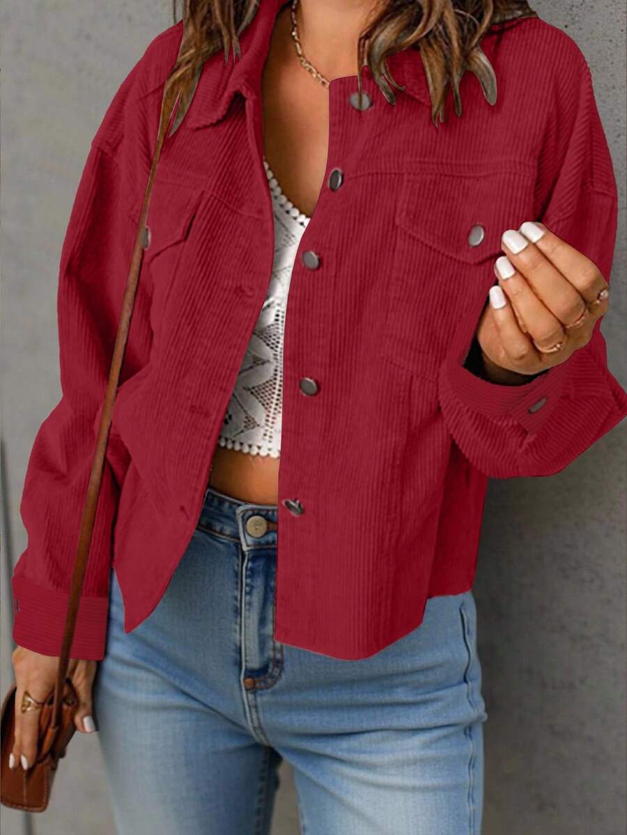 Women Casual Solid Color All-Match Jacket
