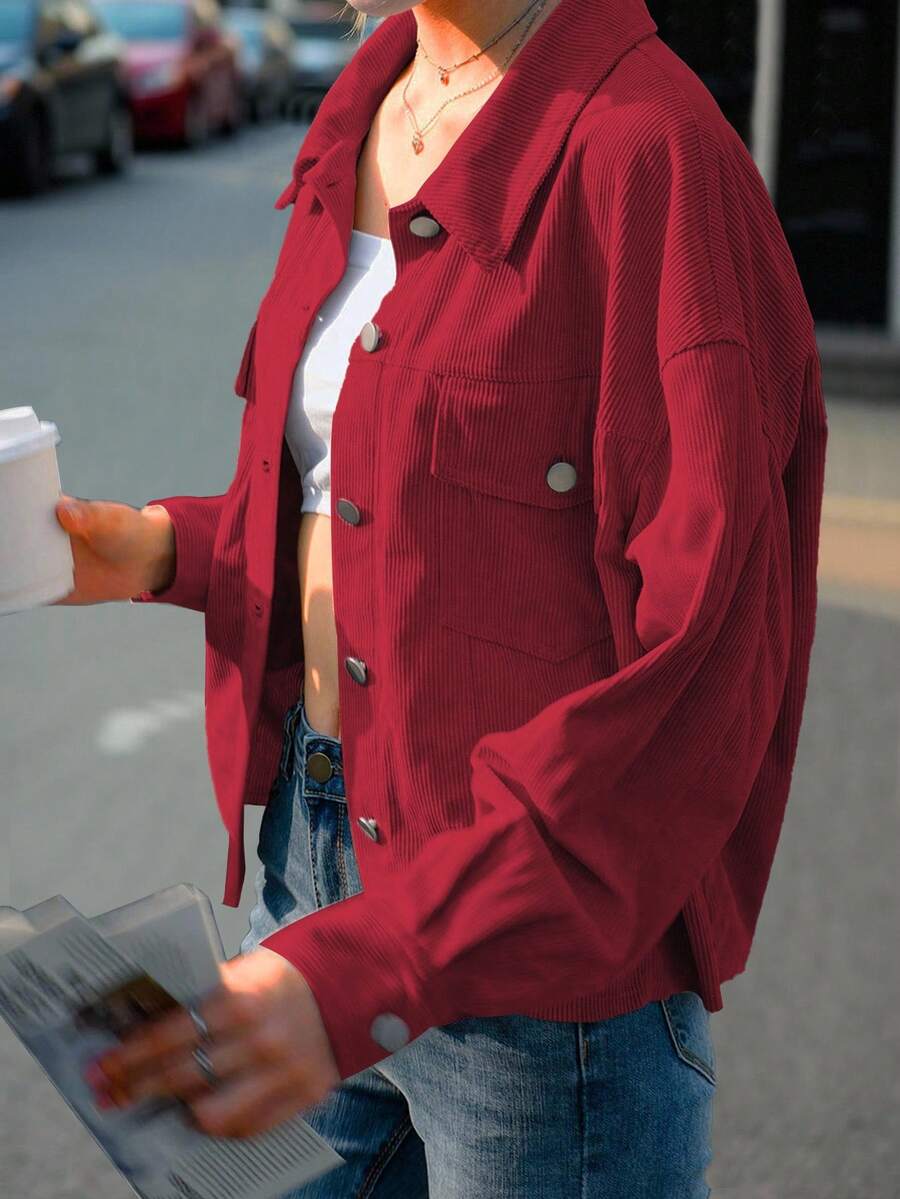 Women Casual Solid Color All-Match Jacket