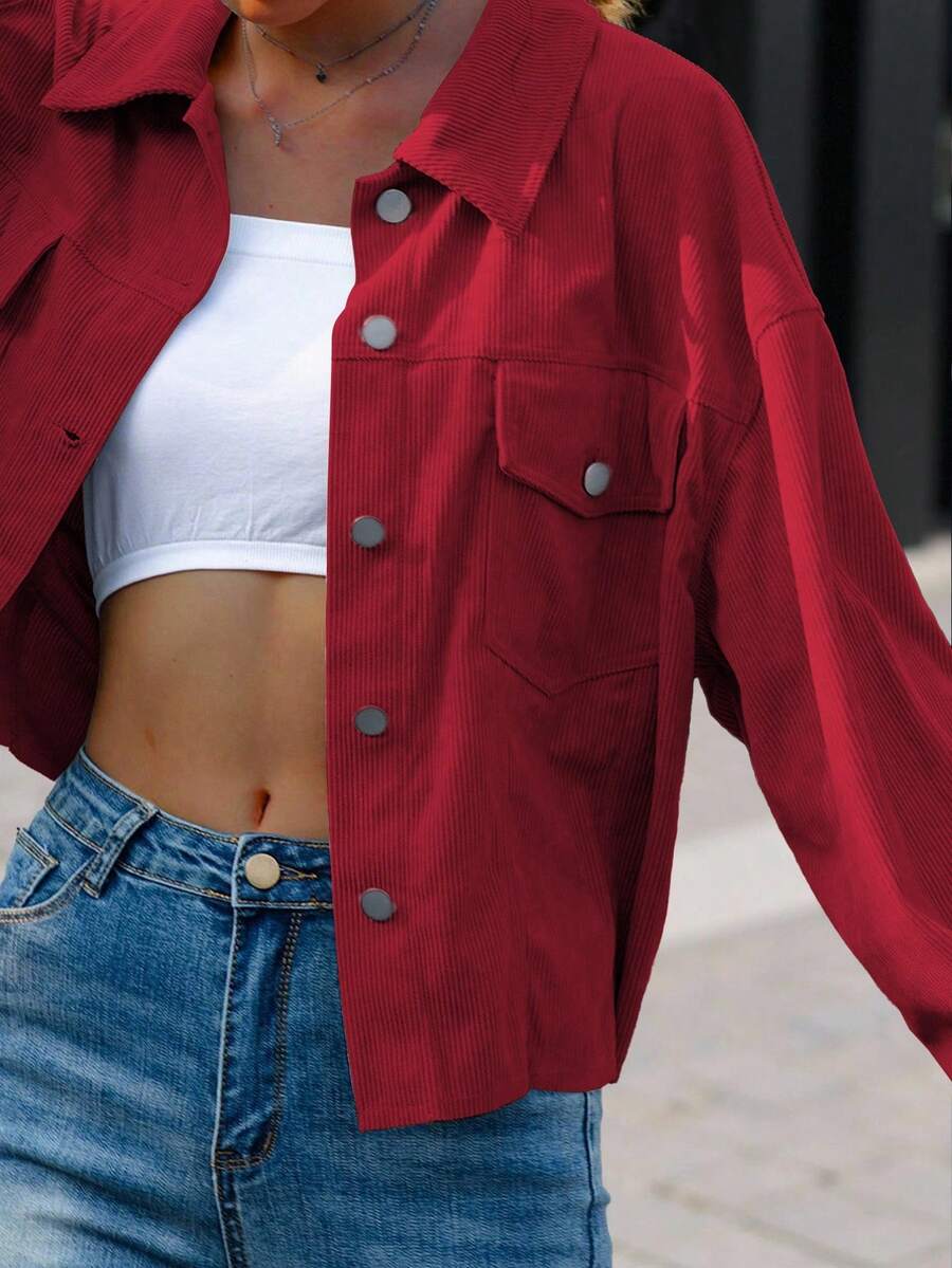 Women Casual Solid Color All-Match Jacket