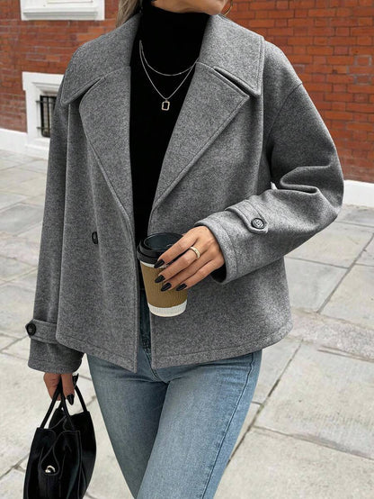 Women's Front Button Long Sleeve Casual Jacket