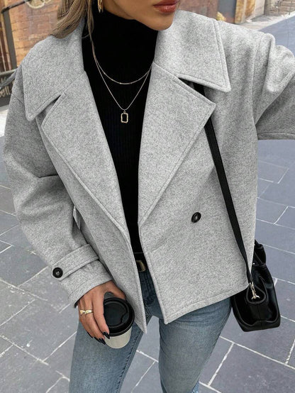 Women's Front Button Long Sleeve Casual Jacket