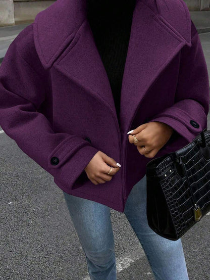 Women's Front Button Long Sleeve Casual Jacket