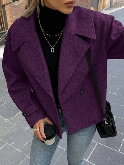 Women's Front Button Long Sleeve Casual Jacket