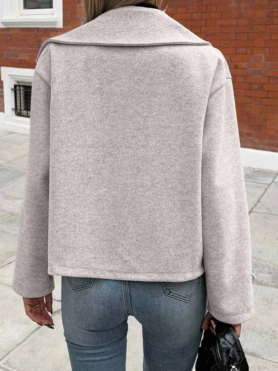 Women's Front Button Long Sleeve Casual Jacket