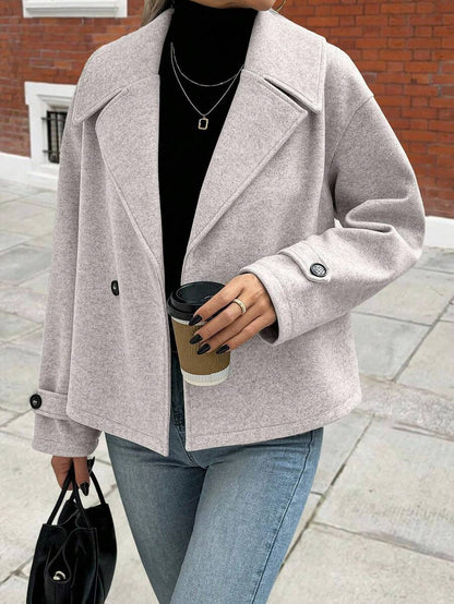 Women's Front Button Long Sleeve Casual Jacket