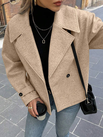 Women's Front Button Long Sleeve Casual Jacket