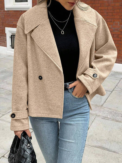 Women's Front Button Long Sleeve Casual Jacket