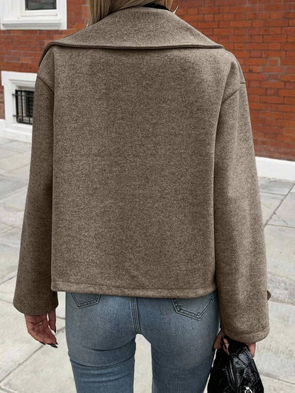 Women's Front Button Long Sleeve Casual Jacket