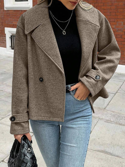 Women's Front Button Long Sleeve Casual Jacket