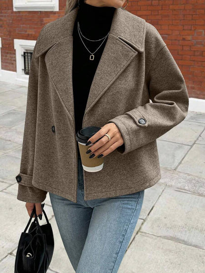 Women's Front Button Long Sleeve Casual Jacket