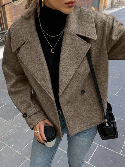 Women's Front Button Long Sleeve Casual Jacket