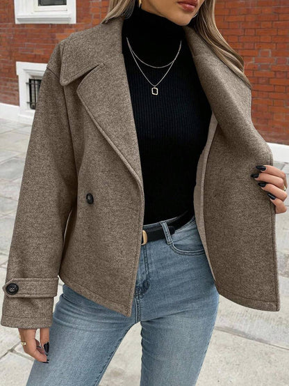 Women's Front Button Long Sleeve Casual Jacket