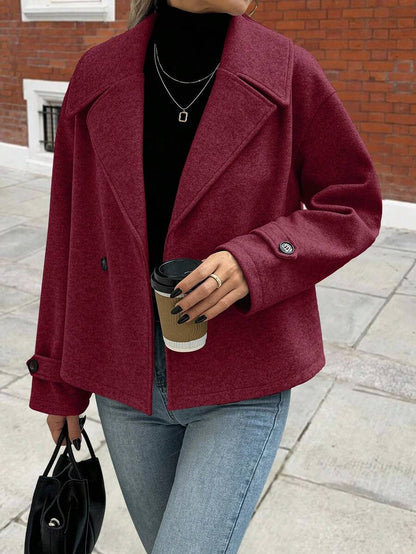 Women's Front Button Long Sleeve Casual Jacket