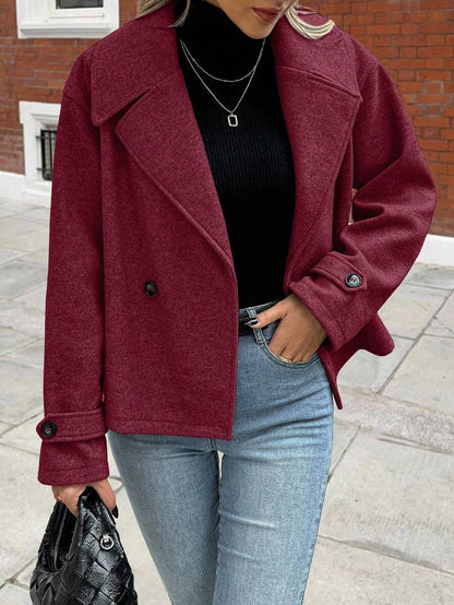 Women's Front Button Long Sleeve Casual Jacket