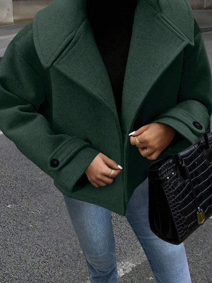 Women's Front Button Long Sleeve Casual Jacket