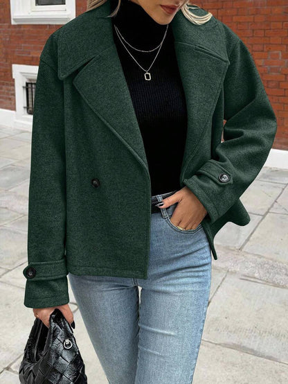 Women's Front Button Long Sleeve Casual Jacket