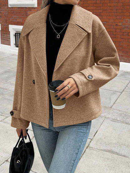 Women's Front Button Long Sleeve Casual Jacket